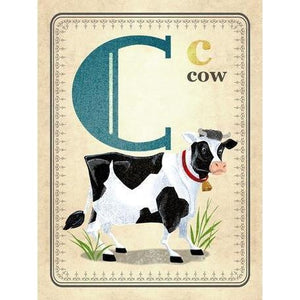 C is for Cow | Canvas Wall Art-Canvas Wall Art-Jack and Jill Boutique
