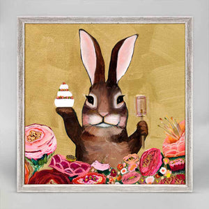 Carrot Cake Bunny With Sweets - Mini Framed Canvas-Mini Framed Canvas-Jack and Jill Boutique