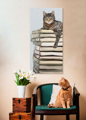 Cat On Books 2 Wall Art-Wall Art-Jack and Jill Boutique