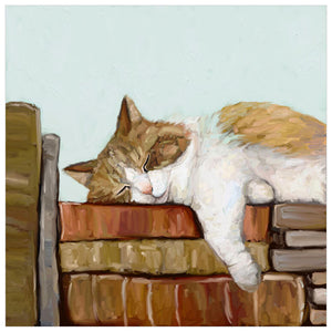 Cat On Books 3 Wall Art-Wall Art-Jack and Jill Boutique