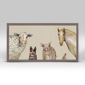 Cattle Dog and Crew - Mini Framed Canvas-Mini Framed Canvas-Jack and Jill Boutique