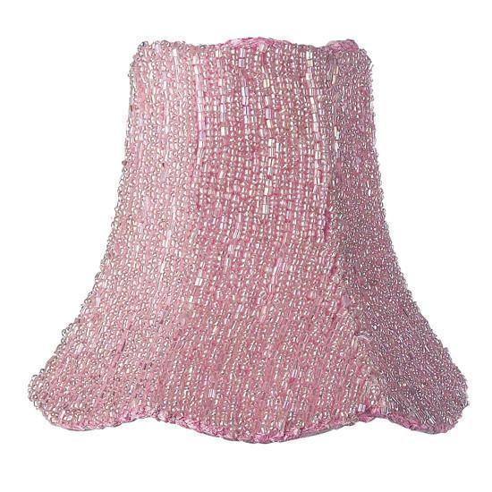 Chandelier Shade -Glass Bead on Fabric - Pink-Chandelier Shades-Jack and Jill Boutique