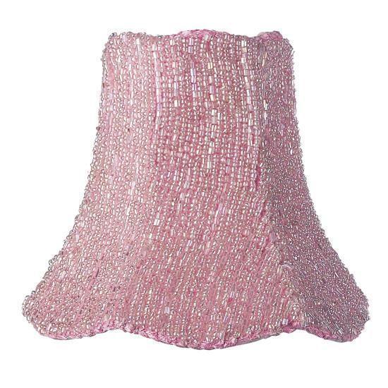 Chandelier Shade -Glass Bead on Fabric - Pink-Chandelier Shades-Default-Jack and Jill Boutique