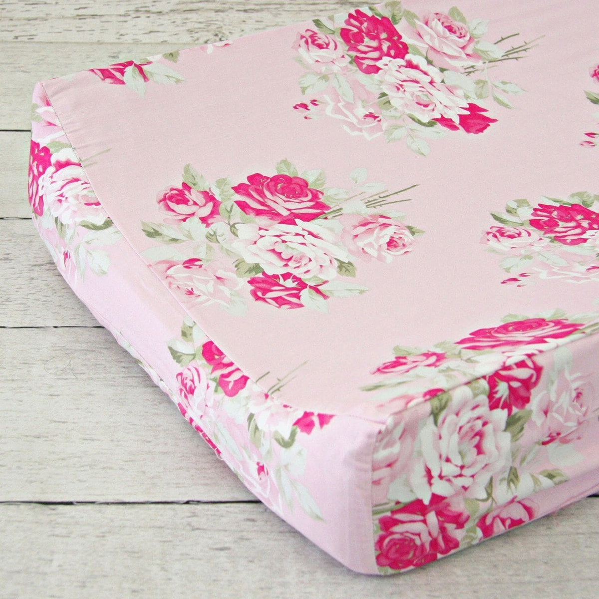 Changing Pad Cover - Shabby Chic Roses-Changing Pad Cover-Jack and Jill Boutique