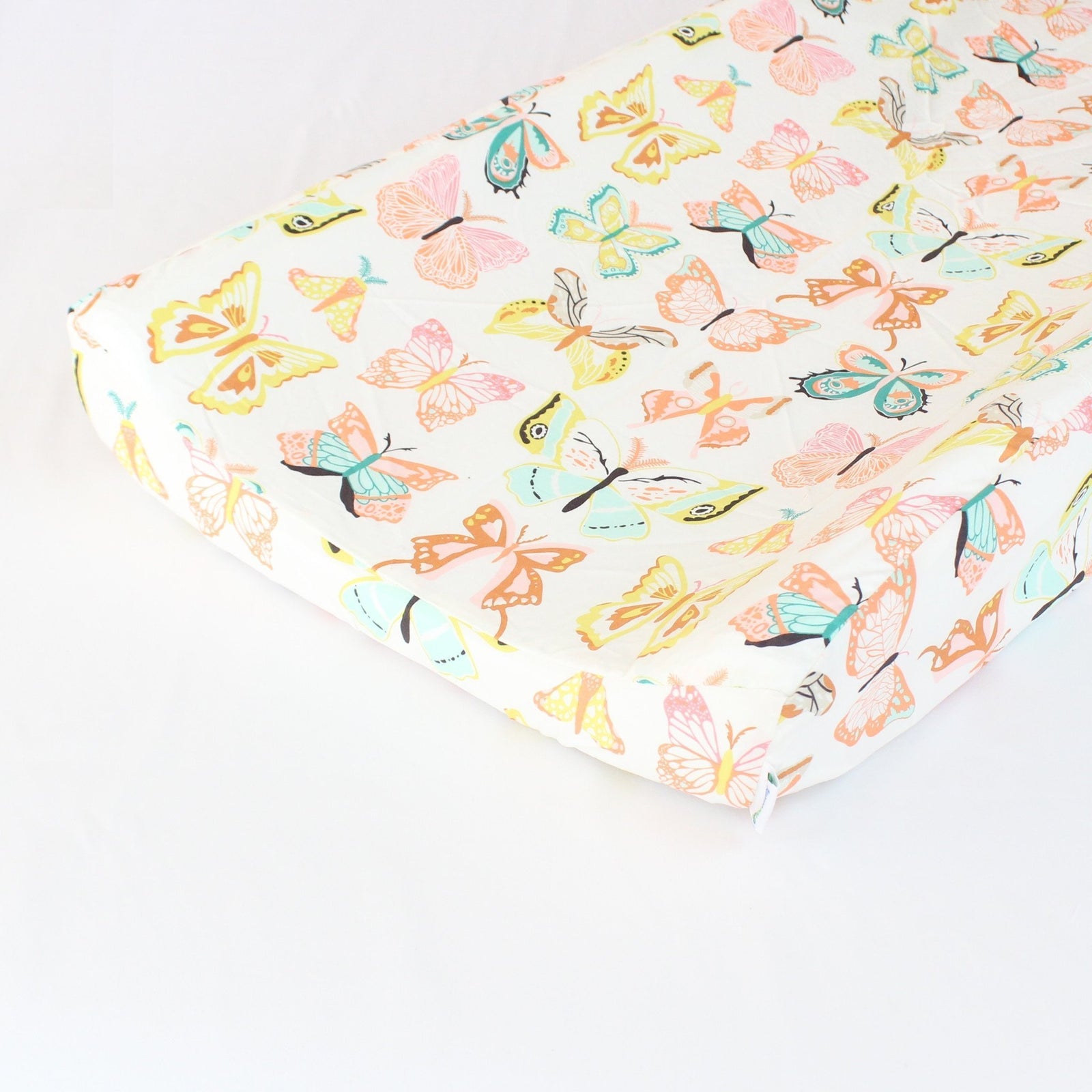 Changing Pad Cover | Winged Butterflies Bright Pastel-Changing Pad Cover-Jack and Jill Boutique