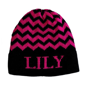 Chevron Personalized Knit Hat-Hats-Medium-Regular-Jack and Jill Boutique