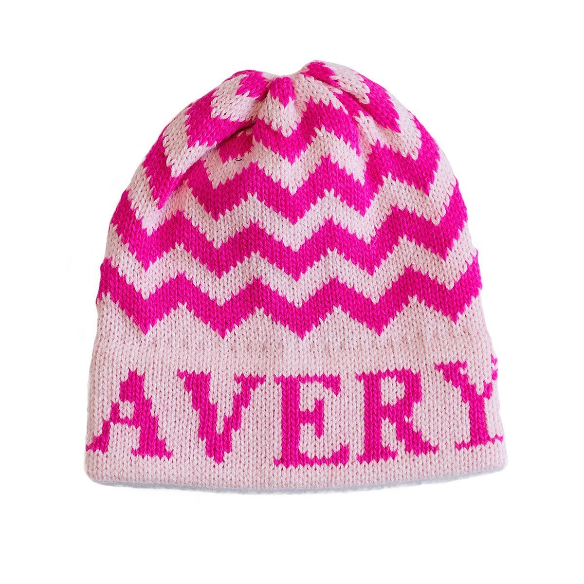Chevron Personalized Knit Hat-Hats-Jack and Jill Boutique