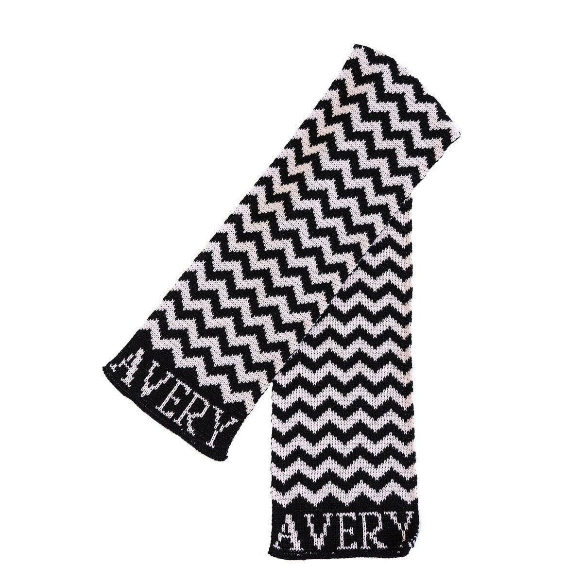 Chevron Personalized Knit Scarf-Scarves-Default-Jack and Jill Boutique