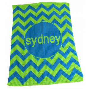 Chevron Personalized Stroller Blanket or Baby Blanket-Blankets-Jack and Jill Boutique