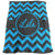 Chevron with Banner Personalized Stroller Blanket or Baby Blanket-Blankets-Jack and Jill Boutique
