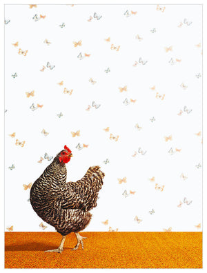 Chicken With Butterflies Wall Art-Wall Art-Jack and Jill Boutique