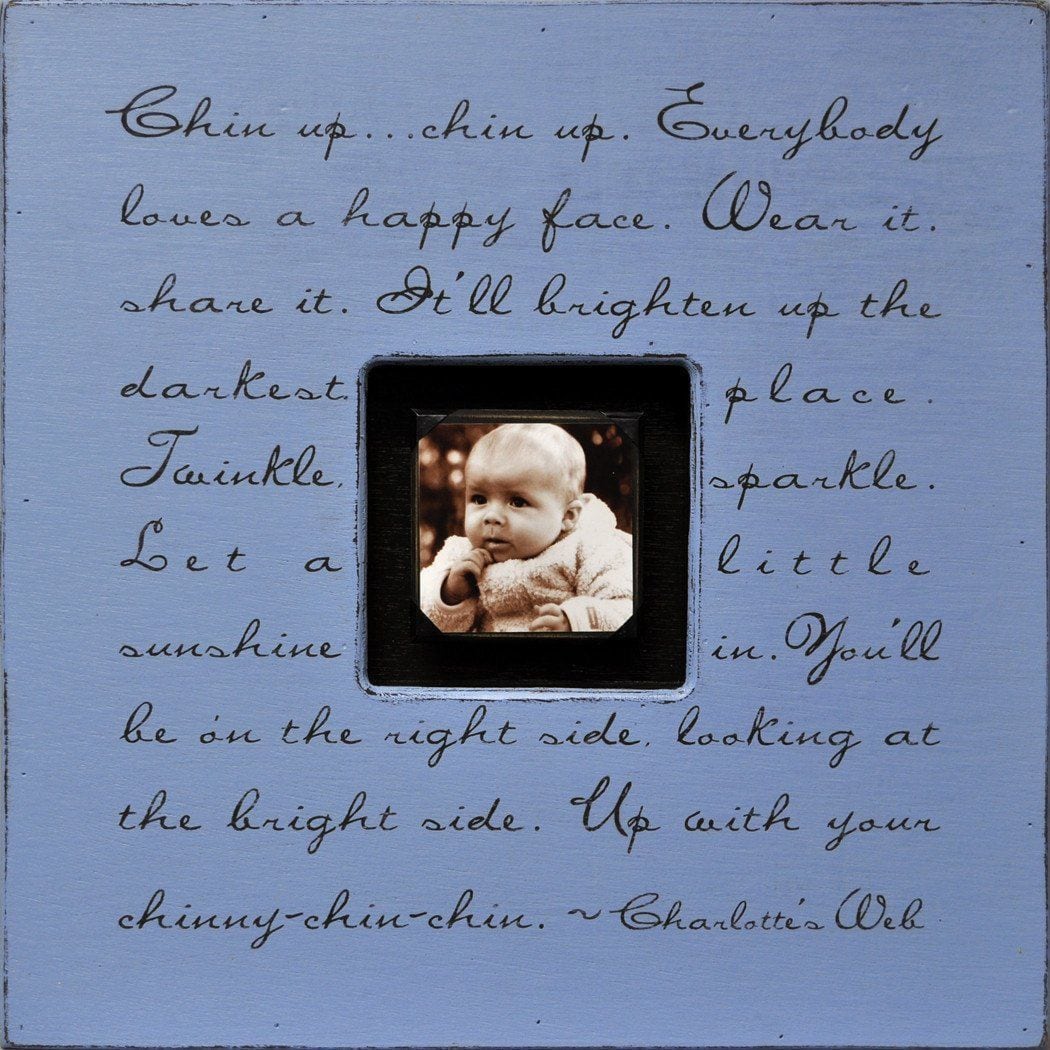 Handmade Wood Photobox with quote "Chin Up, Chin Up"-Photoboxes-Jack and Jill Boutique