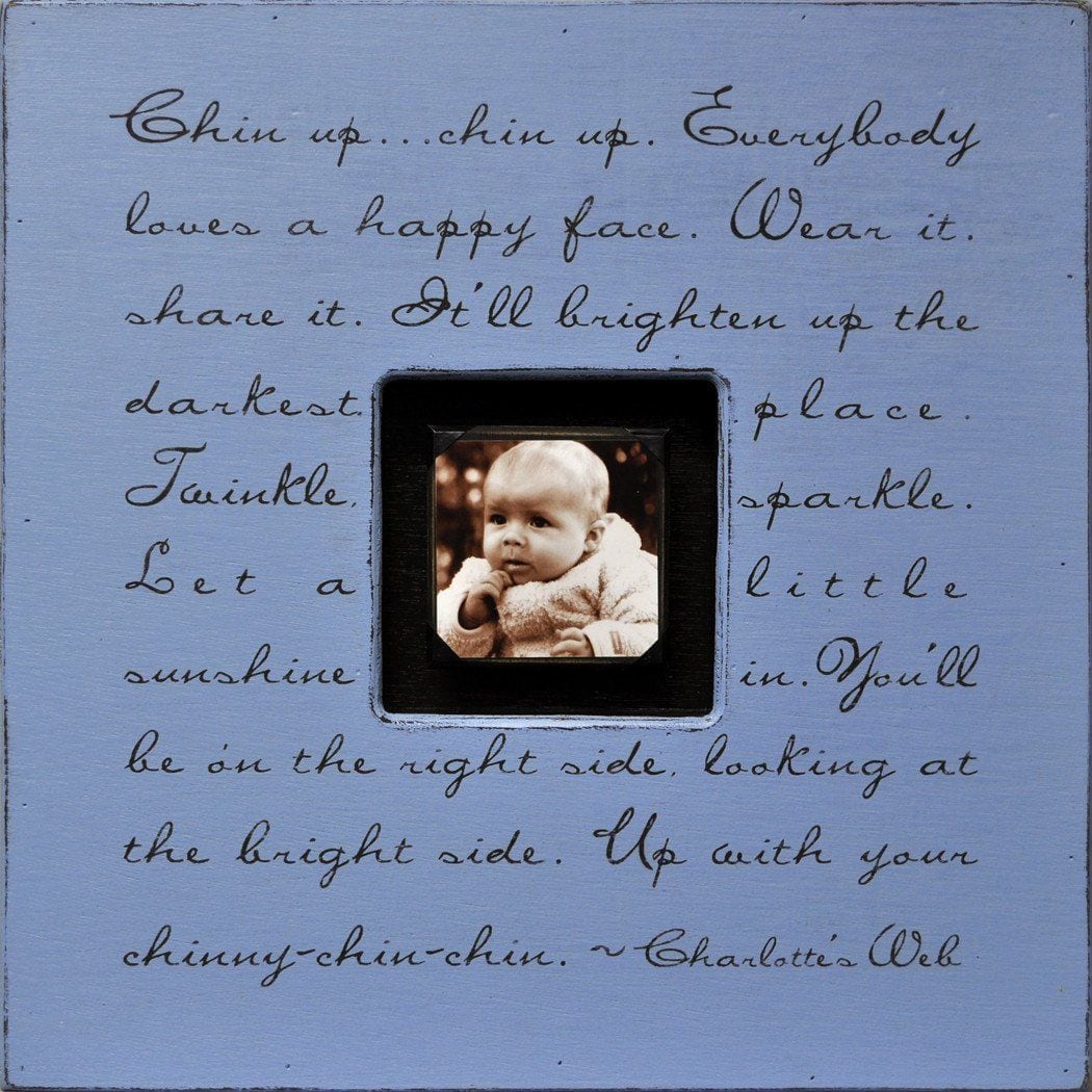 Handmade Wood Photobox with quote "Chin Up, Chin Up"-Photoboxes-Default-Jack and Jill Boutique