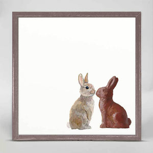 Chocolate Stare Off - Mini Framed Canvas-Mini Framed Canvas-Jack and Jill Boutique