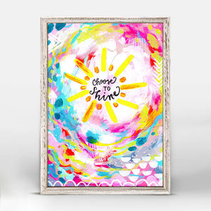 Choose To Shine - Mini Framed Canvas-Mini Framed Canvas-Jack and Jill Boutique