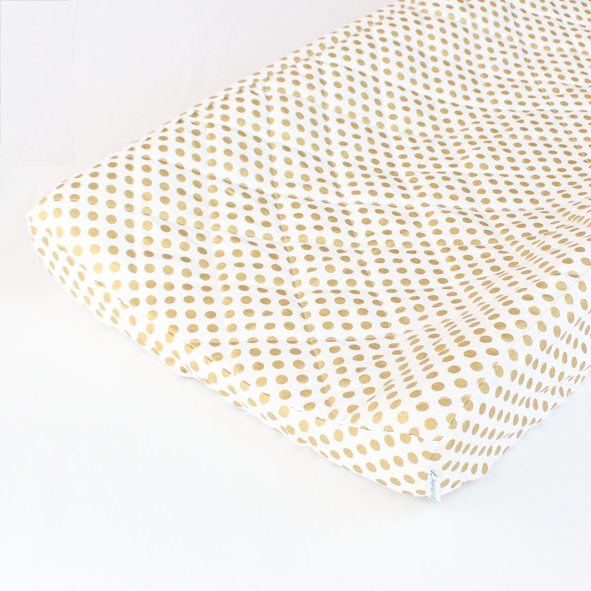 Chrissy's Girl Baby Bedding - Metallic Gold Dots with White to Mint Ombre Waterfall Ruffle Skirt-Crib Bedding Set-Jack and Jill Boutique