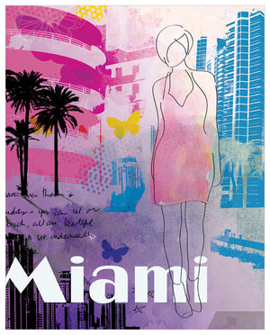 City Girl - Miami Wall Art-Wall Art-Jack and Jill Boutique