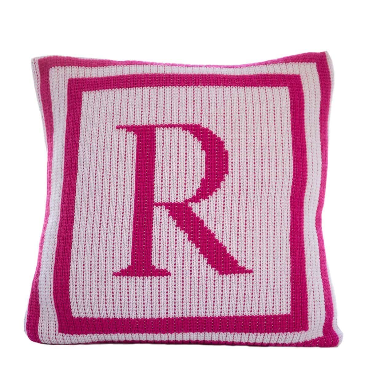 Classic Monogram Double Border Personalized Pillow-Pillow-Jack and Jill Boutique