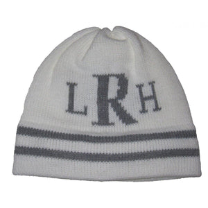 Classic Monogram & Stripes Personalized Knit Hat-Hats-Jack and Jill Boutique
