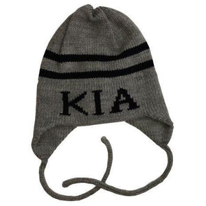 Classic Name & Stripes Personalized Knit Hat-Hats-Small-Earflaps-Jack and Jill Boutique