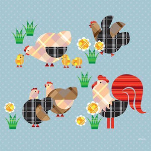 Cluck, Peck, Moo - Chickens | Canvas Wall Art-Canvas Wall Art-Jack and Jill Boutique