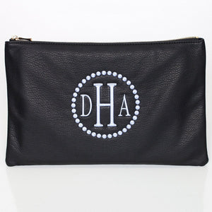 Cobalt Monogrammed Personalized Clutch-Bag-Jack and Jill Boutique