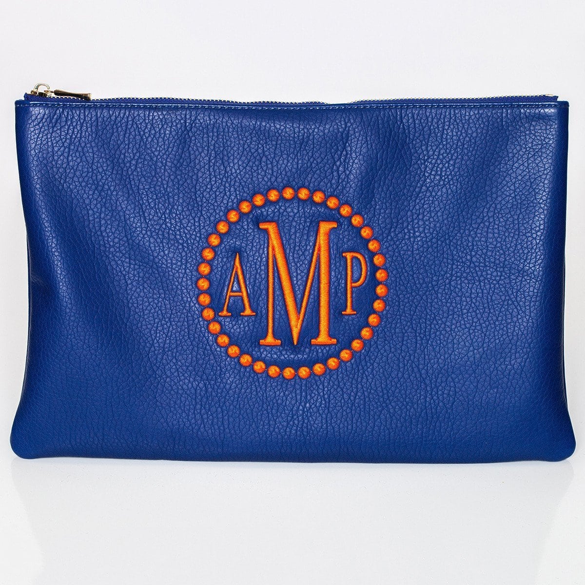 Cobalt Monogrammed Personalized Clutch-Bag-Jack and Jill Boutique