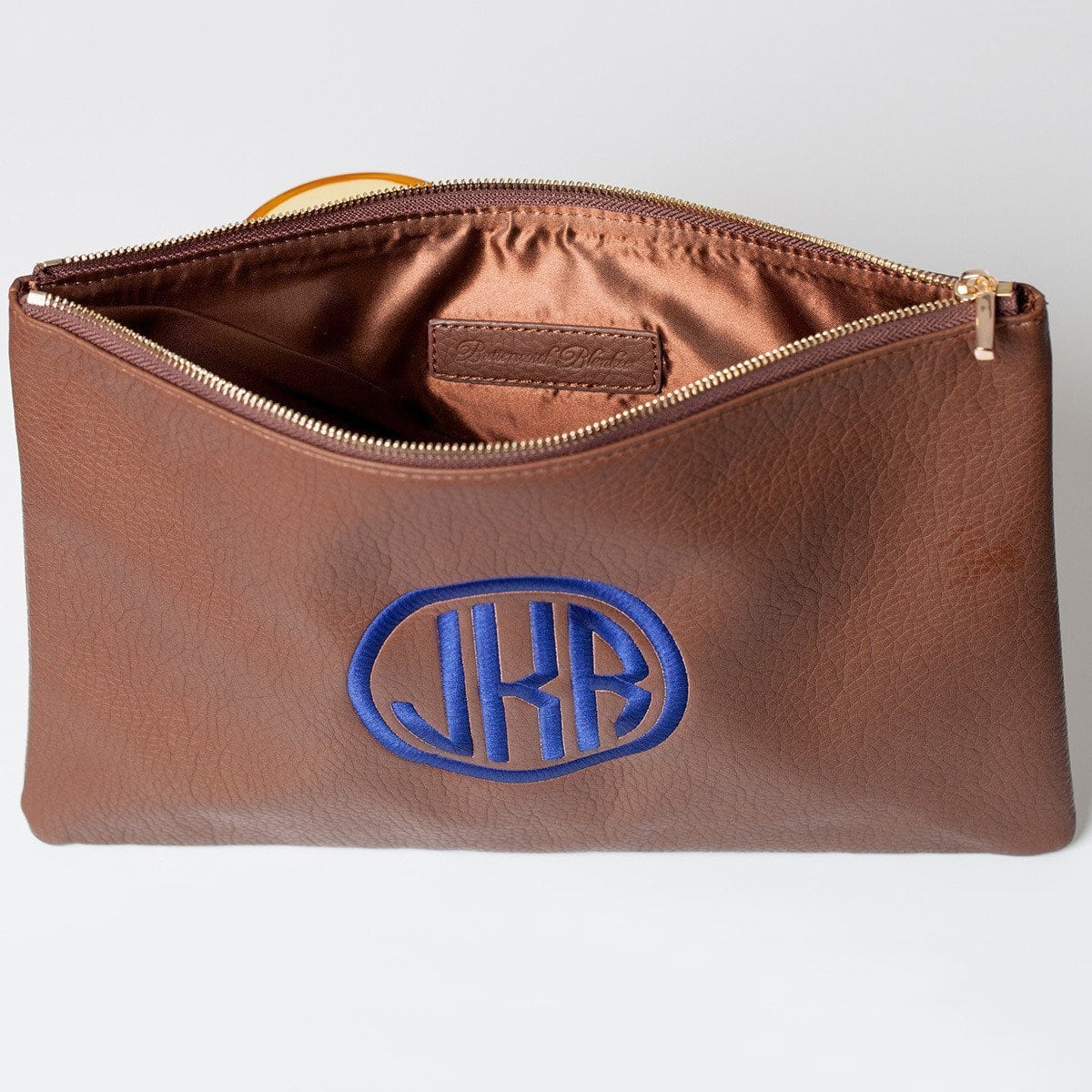 Cobalt Monogrammed Personalized Clutch-Bag-Jack and Jill Boutique