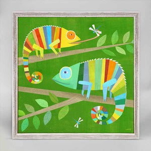 Colorful Chameleons - Mini Framed Canvas-Mini Framed Canvas-Jack and Jill Boutique
