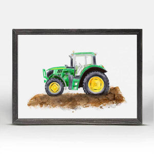 Construction Vehicles - Tractor Mini Framed Canvas-Mini Framed Canvas-Jack and Jill Boutique