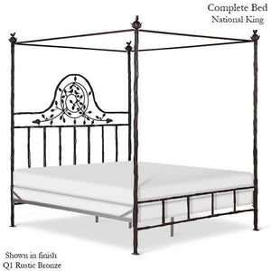 Corsican Iron Canopy Bed 2620 | Straight Canopy Twiggy Bed-Canopy Bed-Jack and Jill Boutique