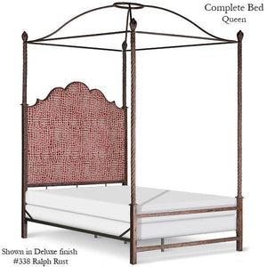 Corsican Iron Canopy Bed 43470 | Upholstered Double Canopy Bed-Canopy Bed-Jack and Jill Boutique