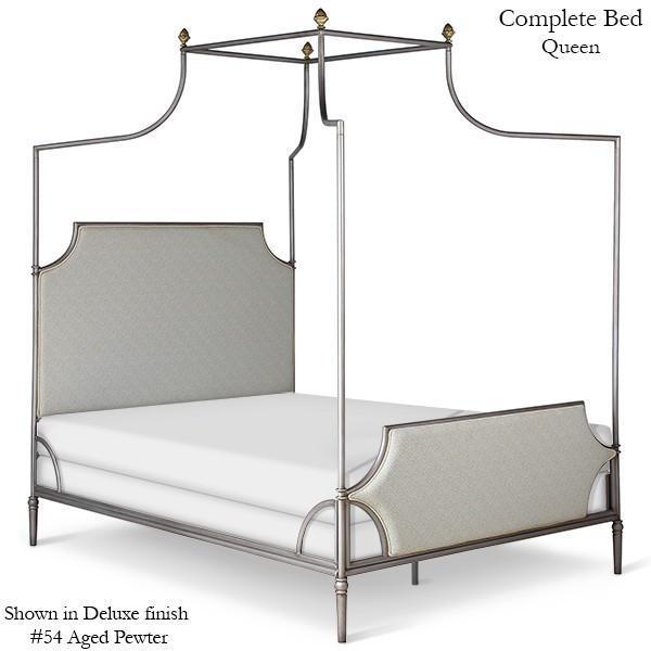 Corsican Iron Canopy Bed 43790 | Upholstered Olivia Canopy Bed-Canopy Bed-Jack and Jill Boutique