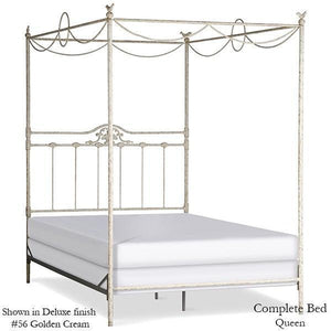 Corsican Iron Canopy Bed 6302 | Swag Canopy Bed with Shell and Birds-Canopy Bed-Jack and Jill Boutique