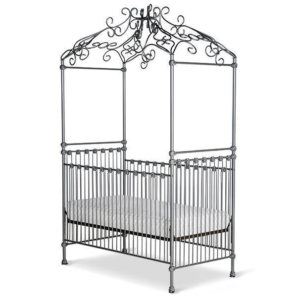 Corsican Iron Cribs 40228 | Stationary Princess Canopy Crib-Cribs-Jack and Jill Boutique