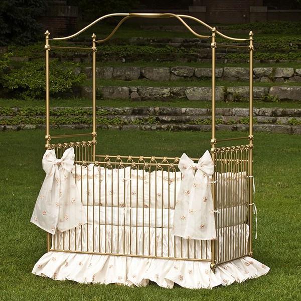 Corsican Iron Cribs 42924 Stationary Canopy Crib Jack and Jill