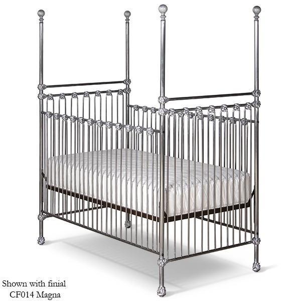 Corsican Iron Cribs 6778 Stationary Four Post Crib Jack and Jill