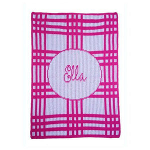 Crazy for Plaid Personalized Stroller Blanket or Baby Blanket-Blankets-Jack and Jill Boutique