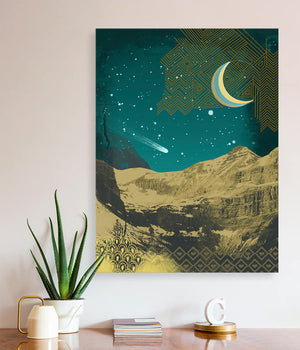 Crescent Moon Night Wall Art-Wall Art-Jack and Jill Boutique