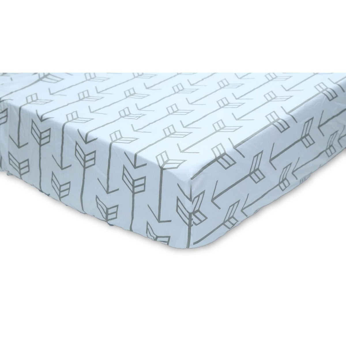 Crib Sheet | Gray Arrows-Crib Sheets-Jack and Jill Boutique
