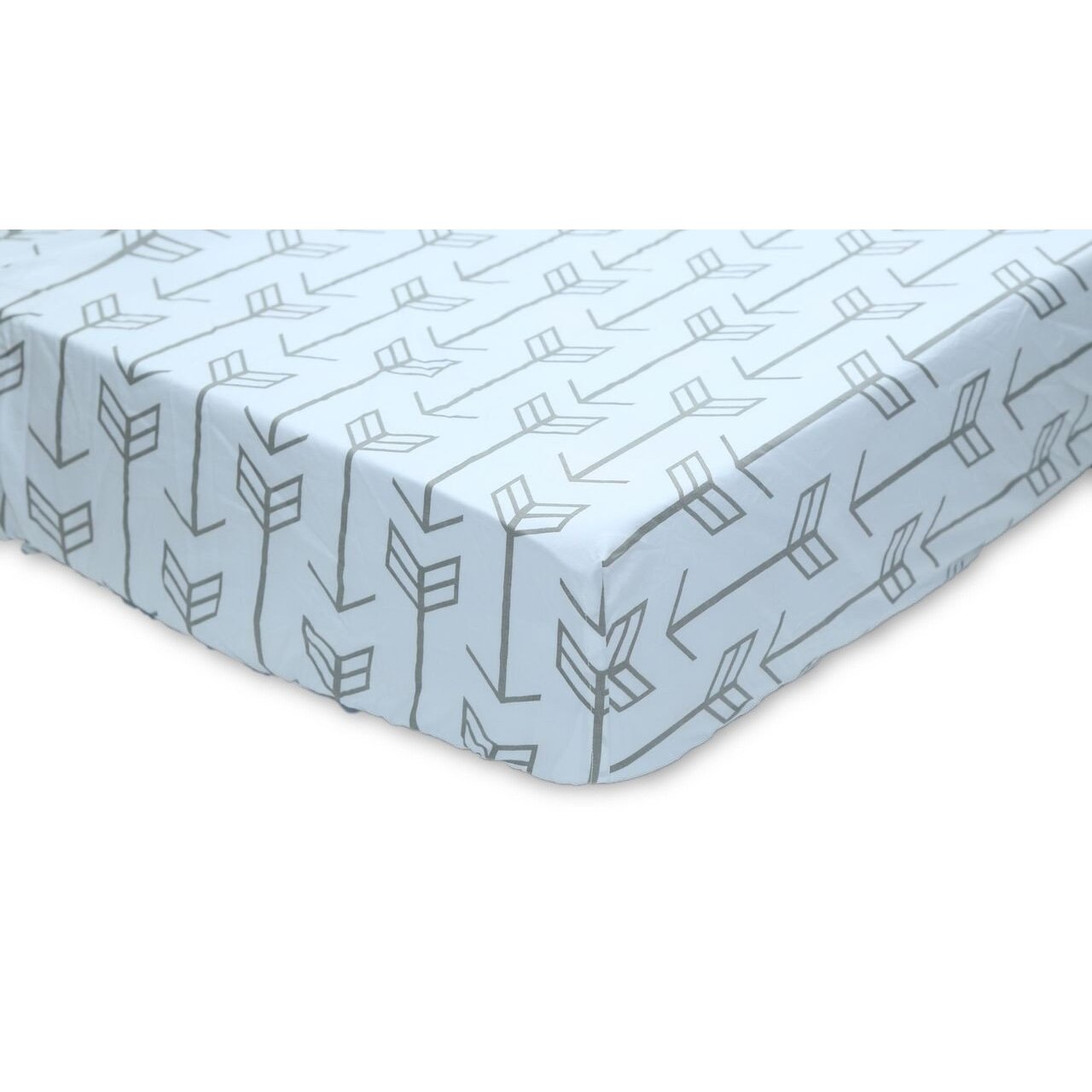 Crib Sheet | Gray Arrows-Crib Sheets-Jack and Jill Boutique