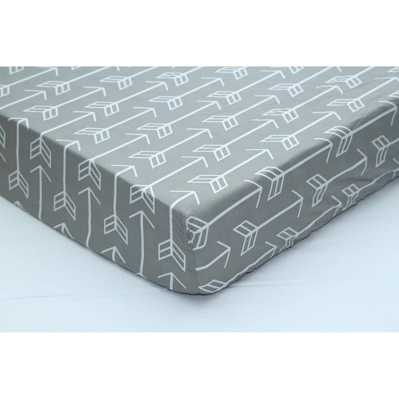 Crib Sheet | White arrow-Crib Sheets-Jack and Jill Boutique