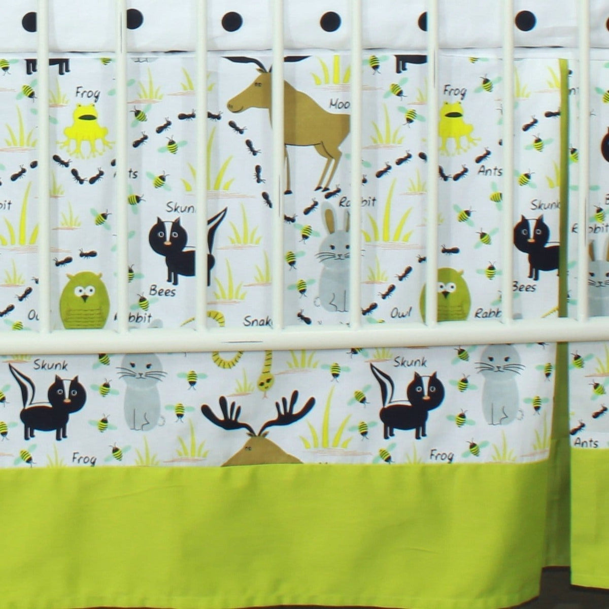 Crib Skirt | Woodland Animals-Crib Skirt-Jack and Jill Boutique