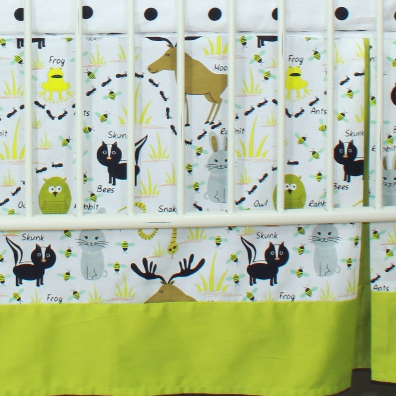 Crib Skirt | Woodland Animals-Crib Skirt-Jack and Jill Boutique