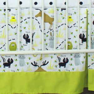 Crib Skirt | Woodland Animals-Crib Skirt-Default-Jack and Jill Boutique