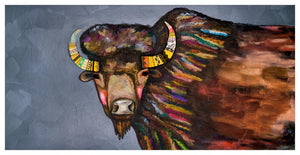 Crowned Bison Wall Art-Wall Art-Jack and Jill Boutique