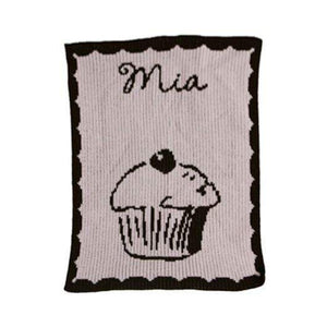 Cupcake Personalized Stroller Blanket or Baby Blanket-Blankets-Jack and Jill Boutique