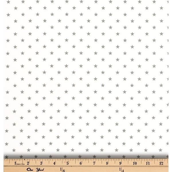 Mini Star White/Storm Twill | Fabric Yard - Jack and Jill Boutique