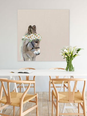 Daisy Wreath Donkey Wall Art-Wall Art-Jack and Jill Boutique