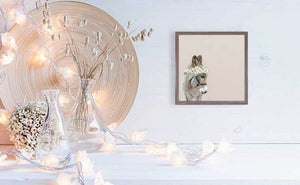 Daisy Wreath Donkey - Mini Framed Canvas-Mini Framed Canvas-Jack and Jill Boutique